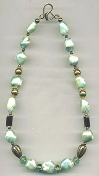 FPN 7 faux grn pearls#60AA5